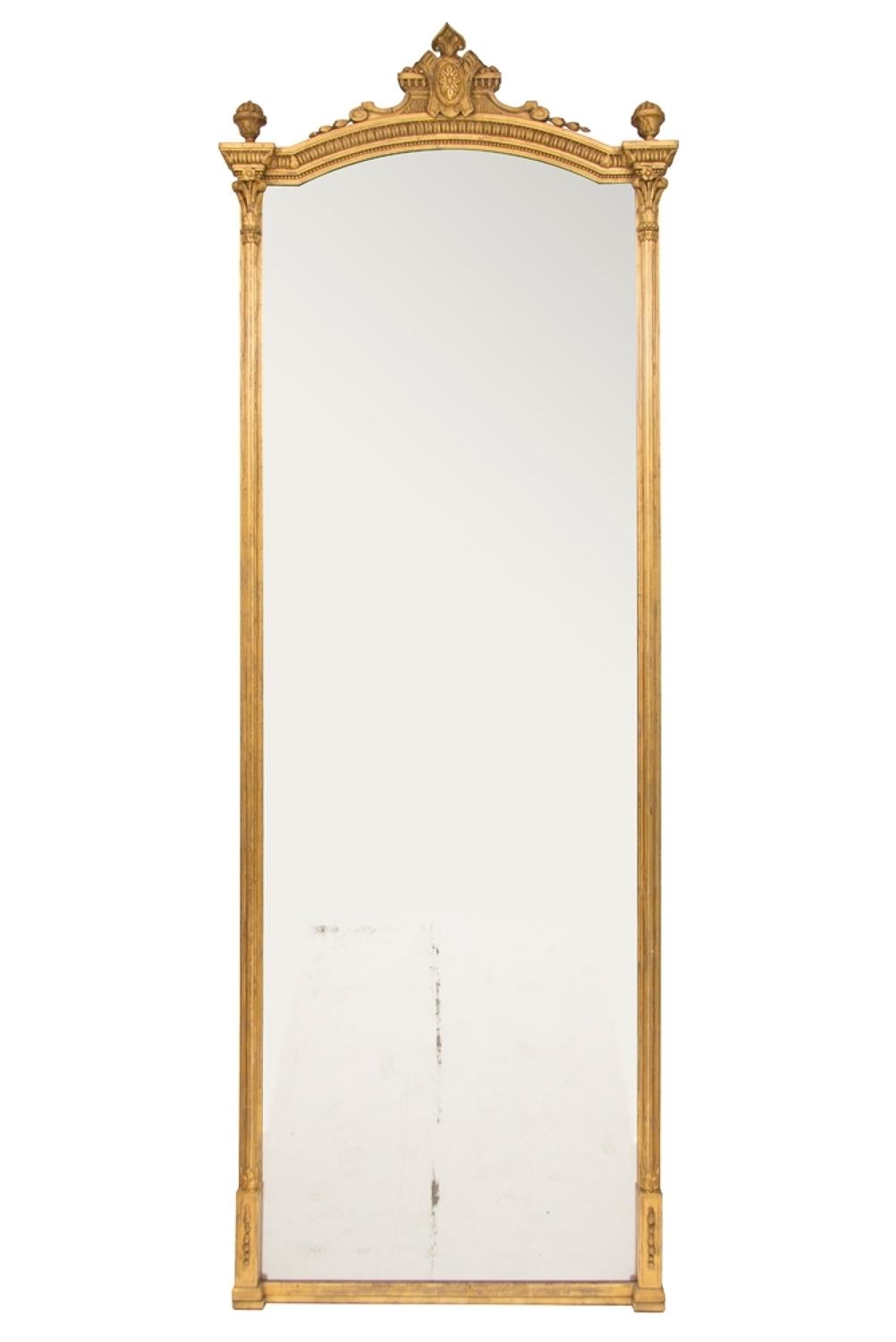 Antique Gilded Overmantle Mirror