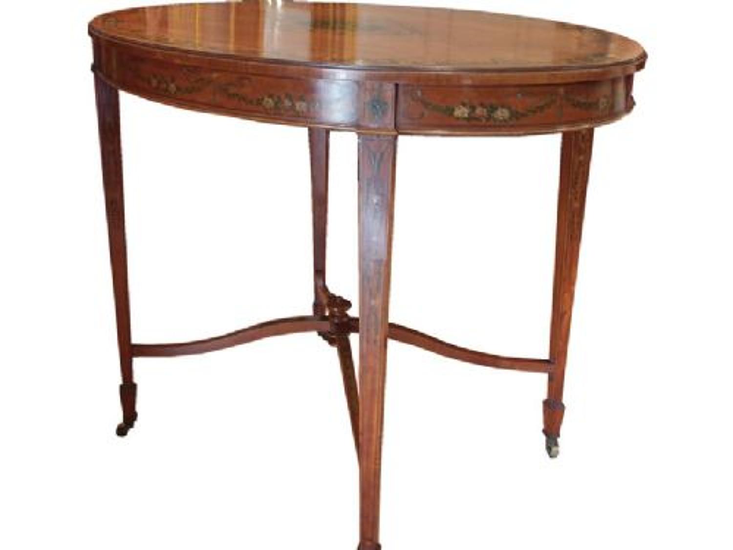 Sheraton revival inlaid Center Table