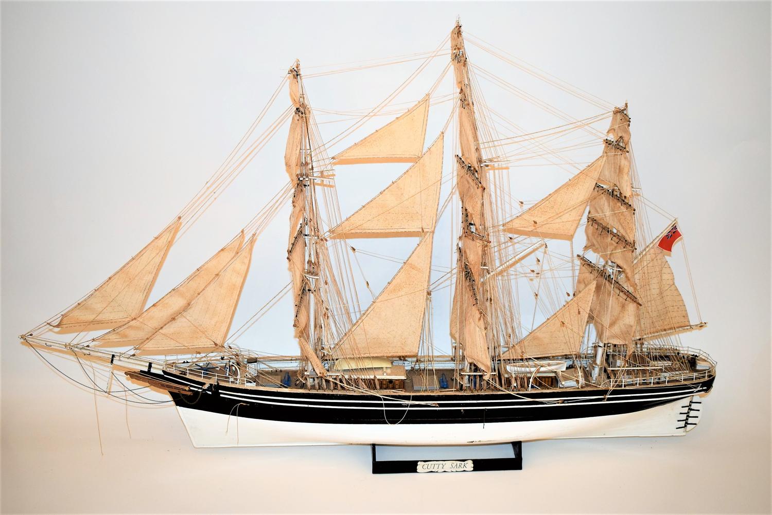 A scratch built model sailing ship