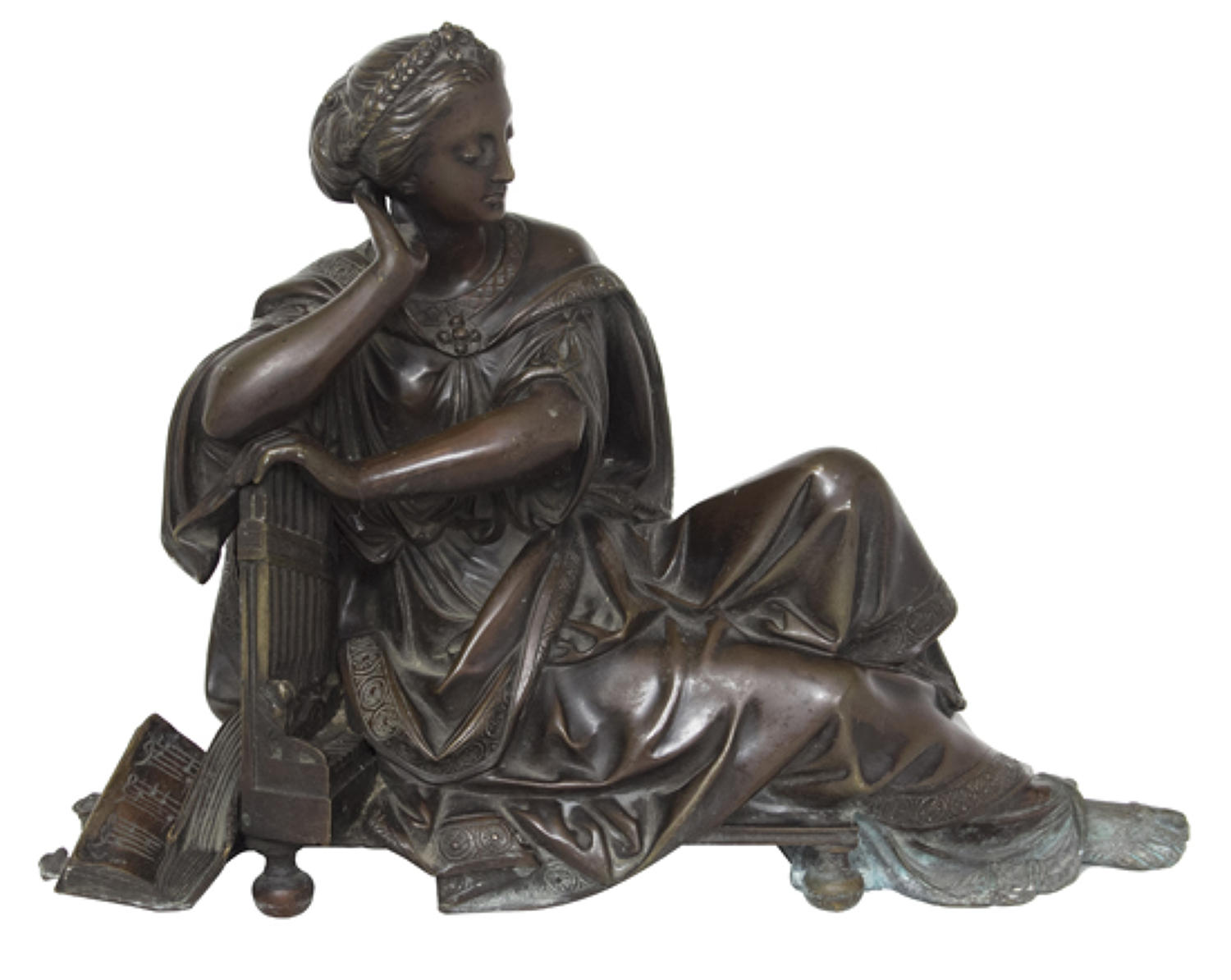 A 19th C bronze statue