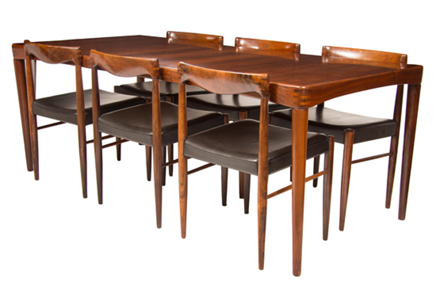 Henry Walter (H W) Klein Extending Dining Table with Six Chairs
