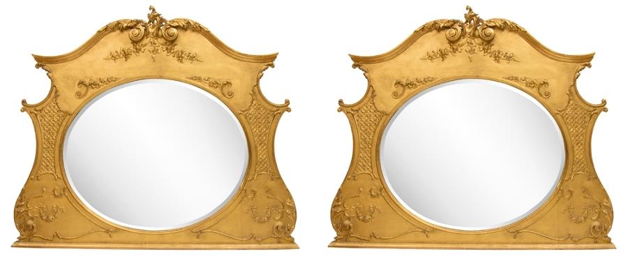 A Pair of Adams style Victorian mirrors