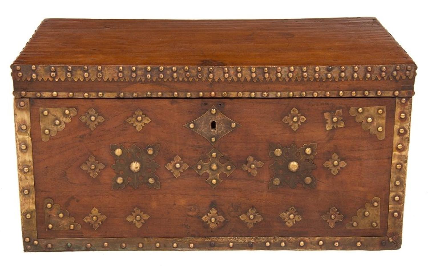 A studded military campaign chest