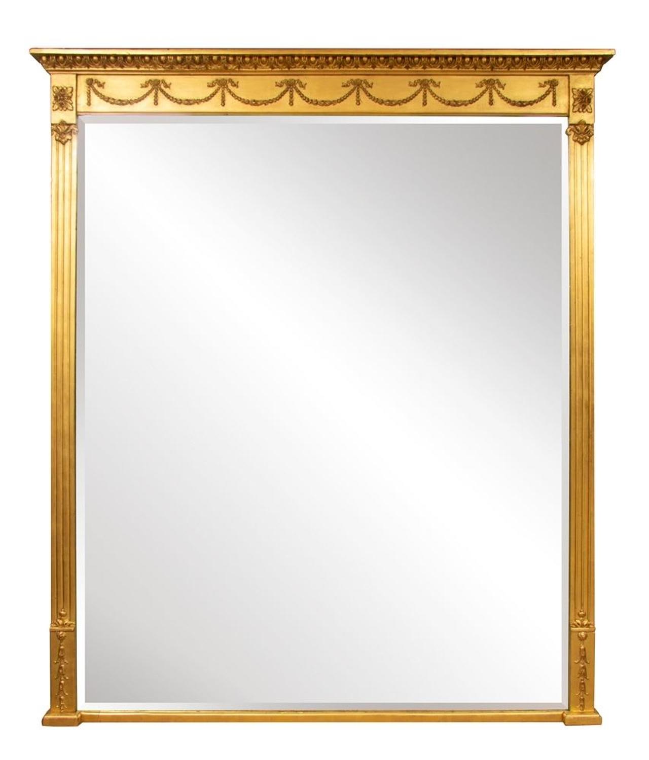 English Overmantle Mirror