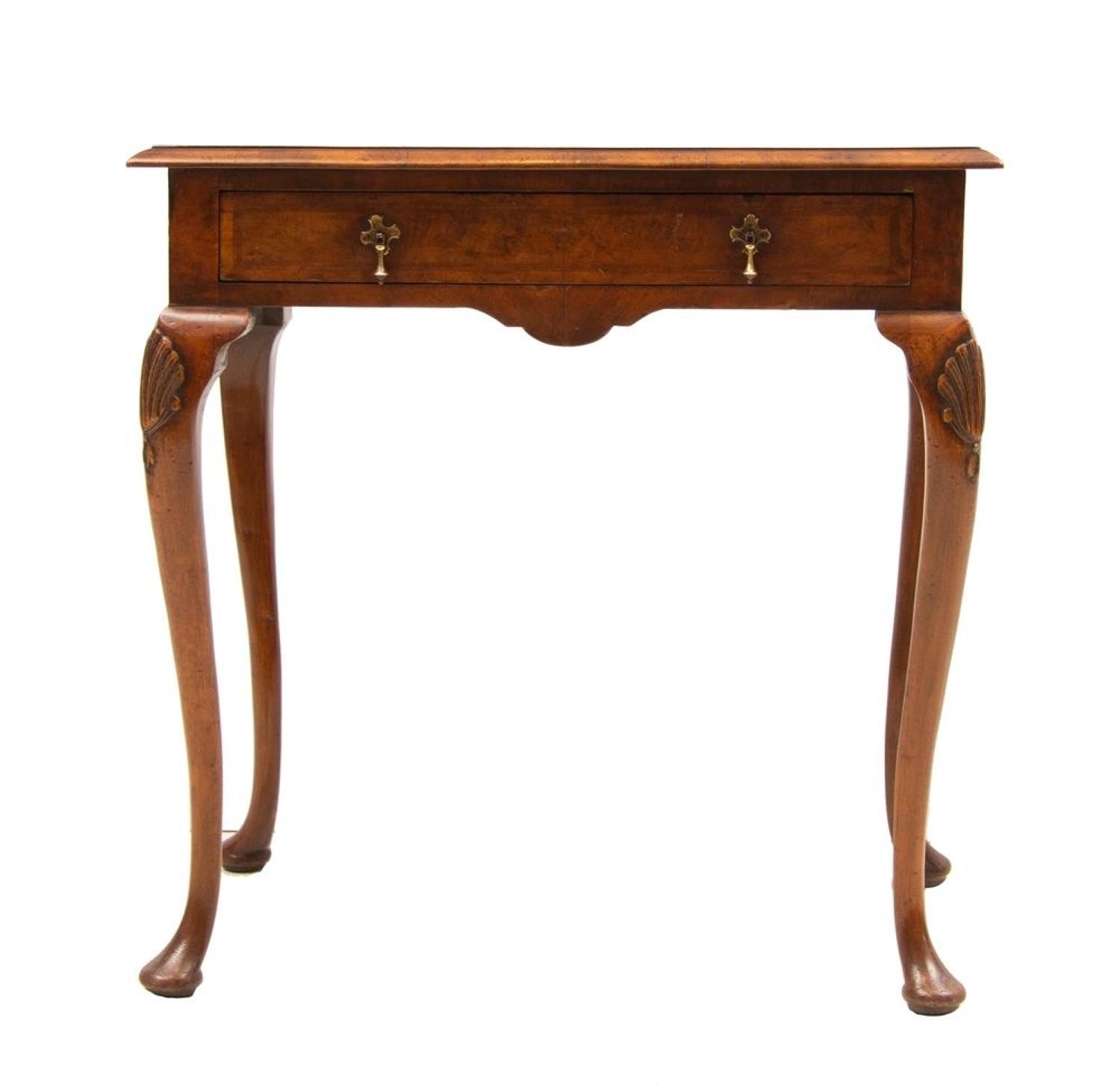Walnut Queen Anne Style Side Table c.1900