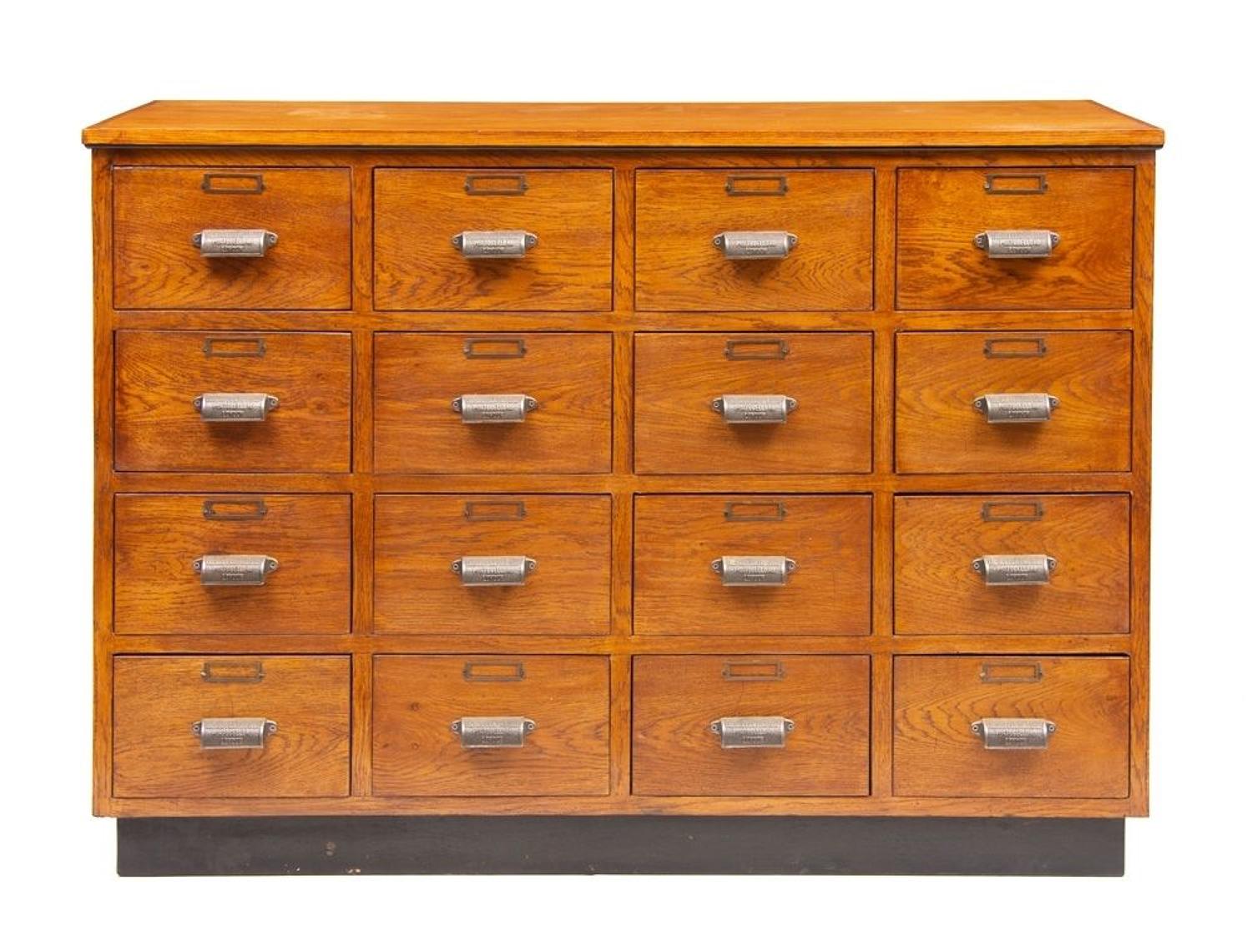 Vintage Style Shop Fitted Bank of Drawers