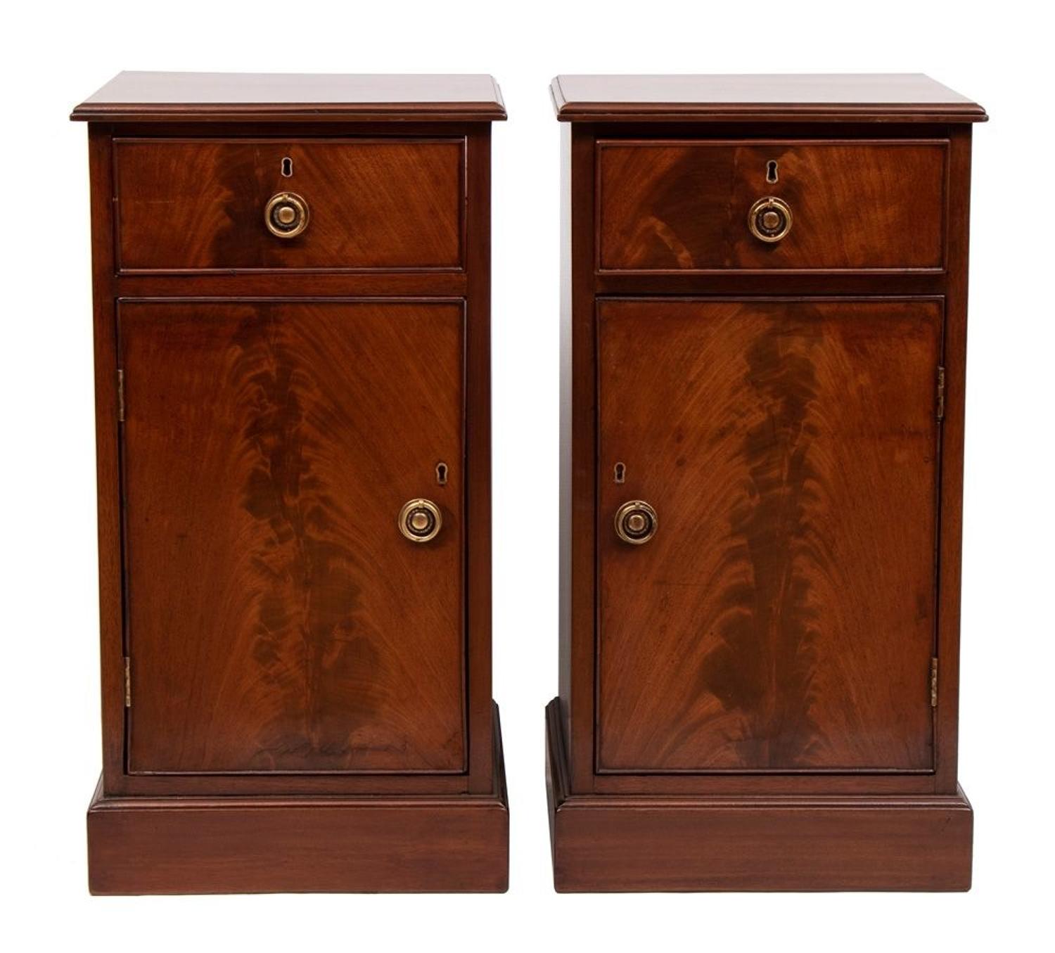 Pair of Victorian Mahogany Bedside Cabinets