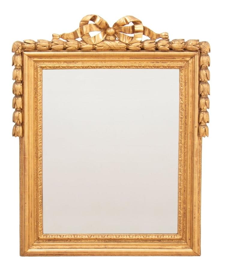 Antique French Louis XVI Giltwood Mirror