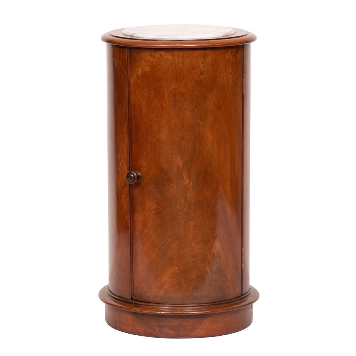 Victorian Mahogany Cylinder Side Table or bedside