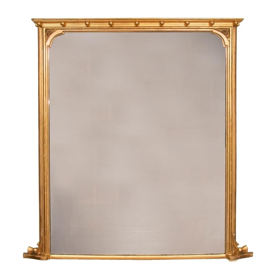 19th Century Gilded Overmantle Mirror