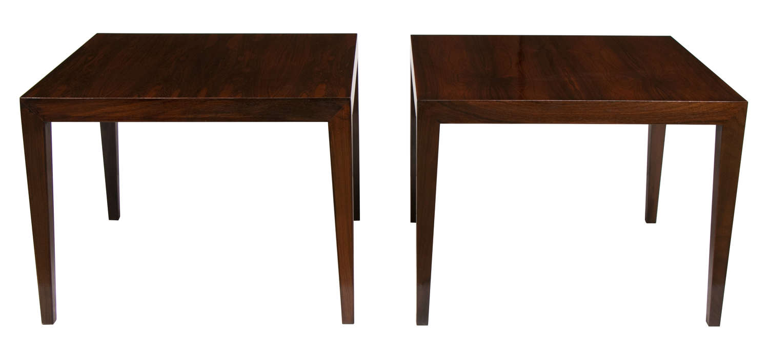 Severin Hansen pair of rosewood side tables