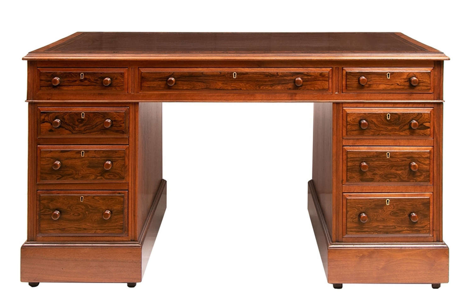 Early Victorian Rosewood  Pedestal Writing Desk c.1840