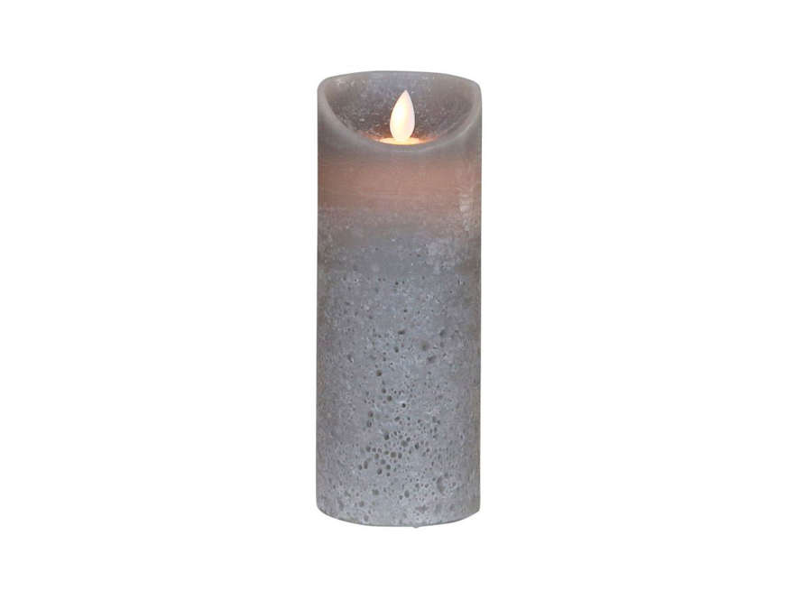 Large Grey LED Church Candle