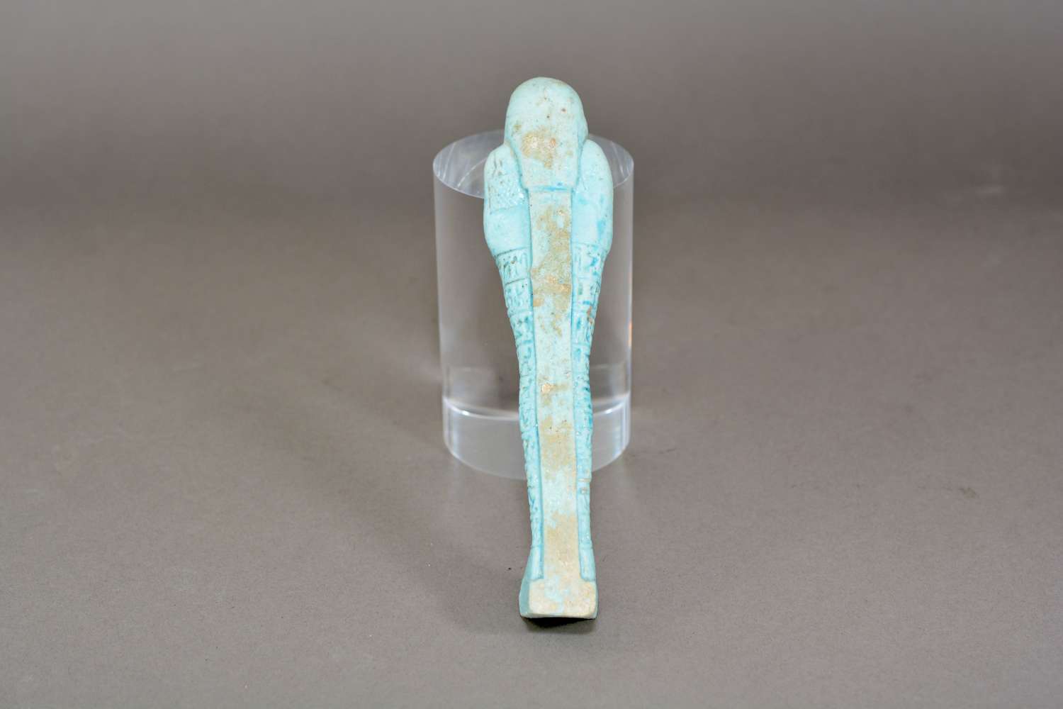 Antique grand tour blue faince large Egyptian Shabti doll