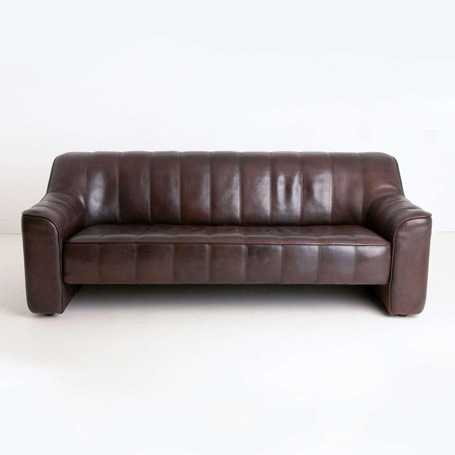 De Sede DS44 Model Sofa in Dark Brown Leather