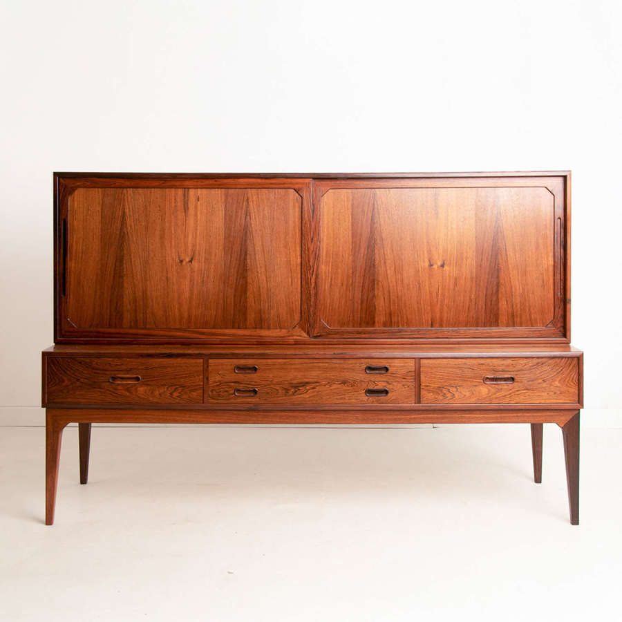 Midcentury Danish Rosewood Highboard by Severin Hansen for Haslev Møb