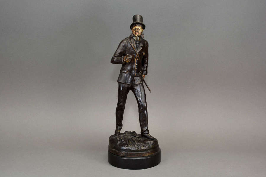 Cold painted spelter figure of a dapper gent