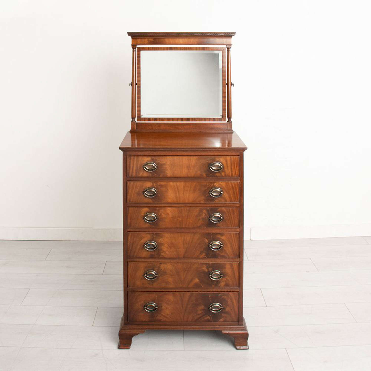 Antique Chest of Drawers with Mirror by Waring & Gillows