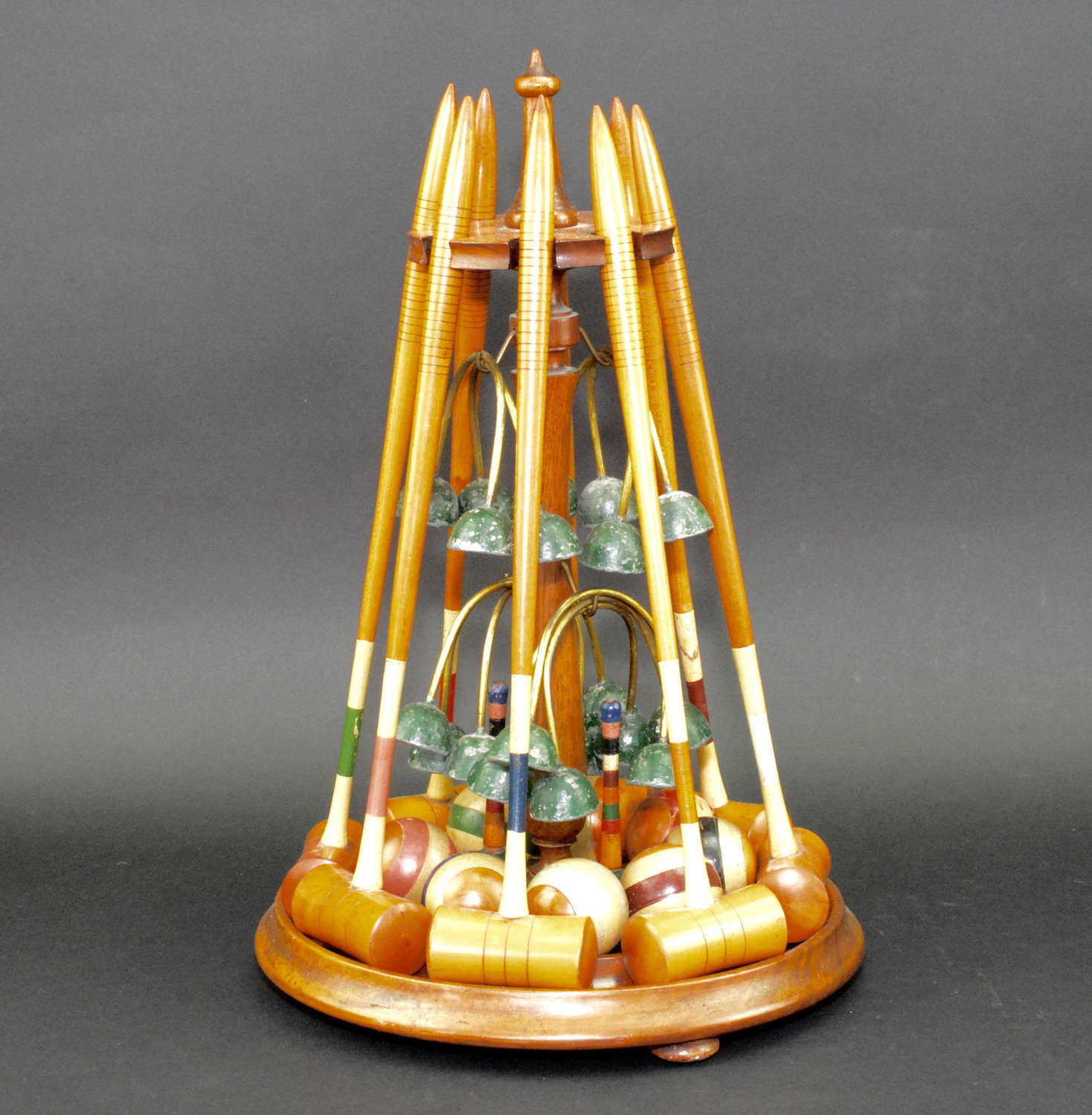 An original 19th C parlour game of a full miniature croquet set.