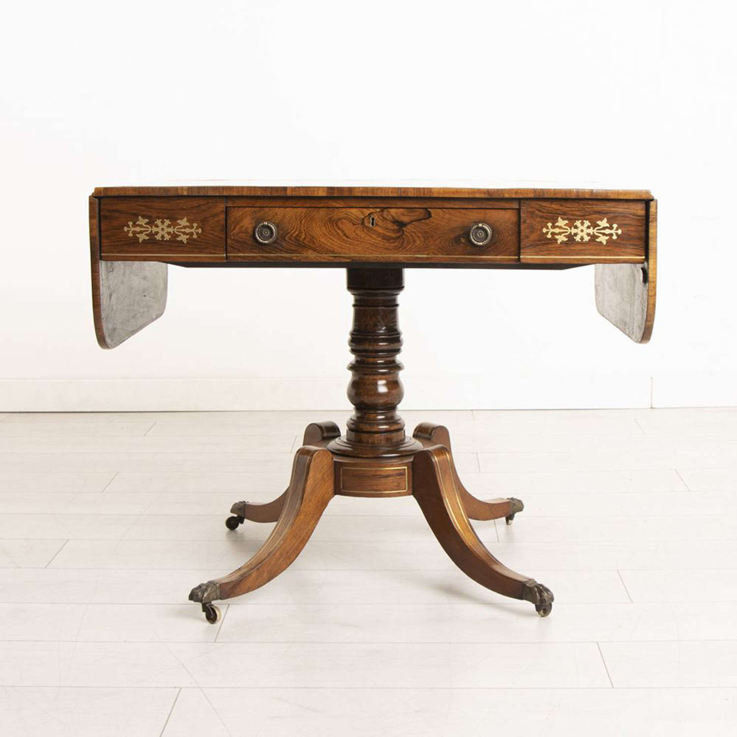 Regency Brass Inlaid Rosewood Sofa Table Circa 1820