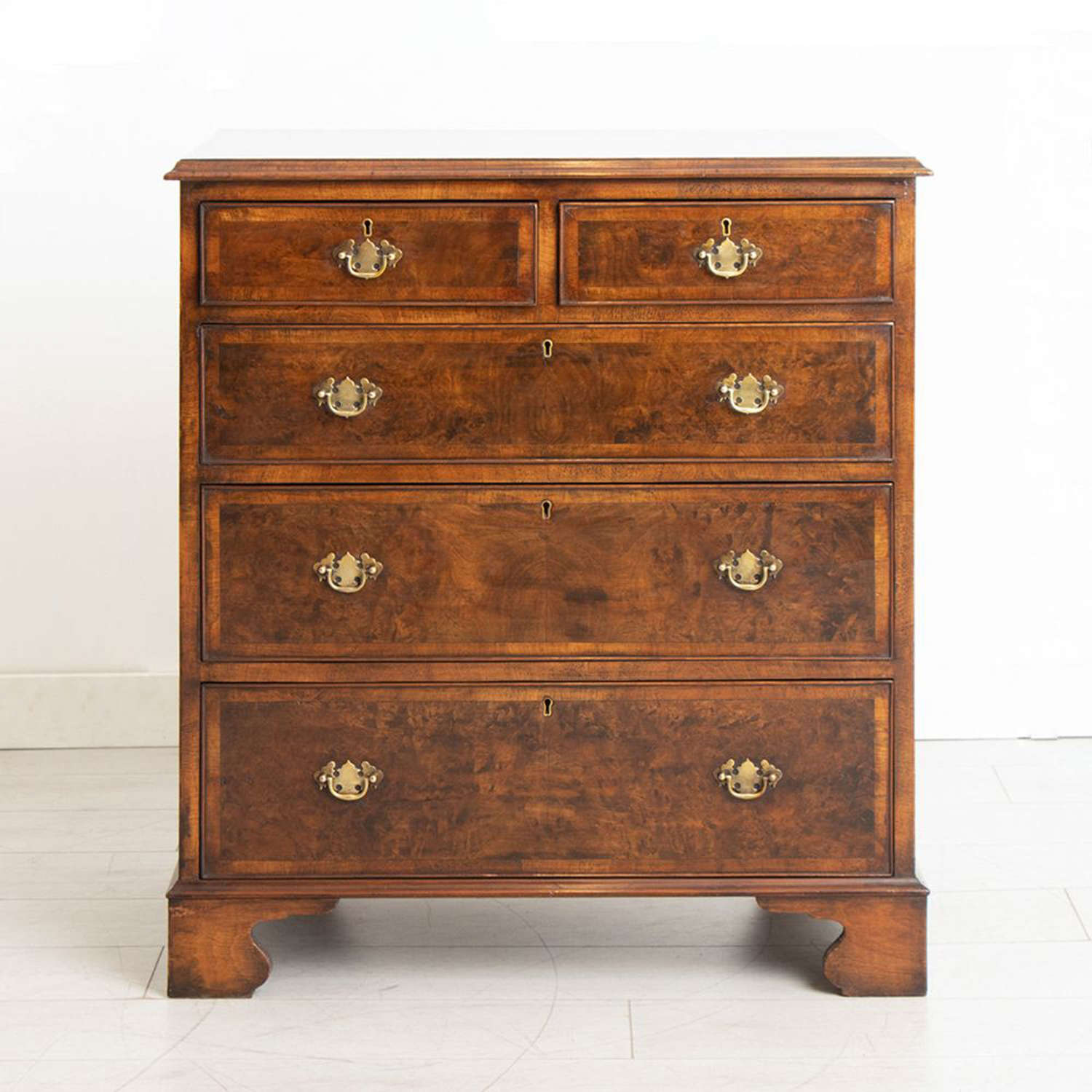 Small Early Antique Walnut Chest of Drawers