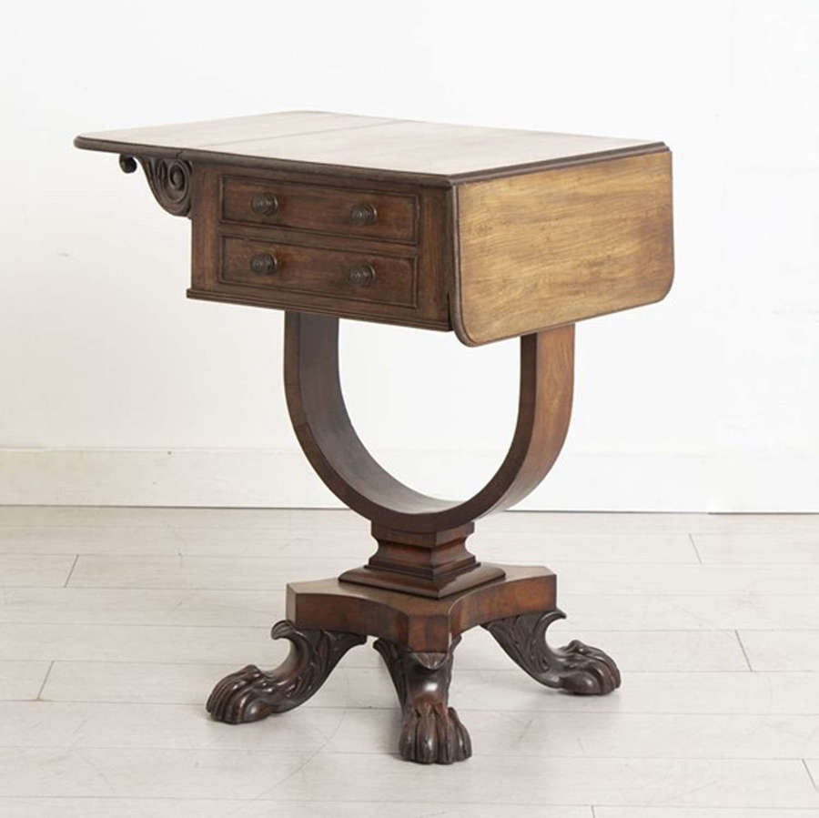 Small Georgian Mahogany Secretaire Side Table c.1800