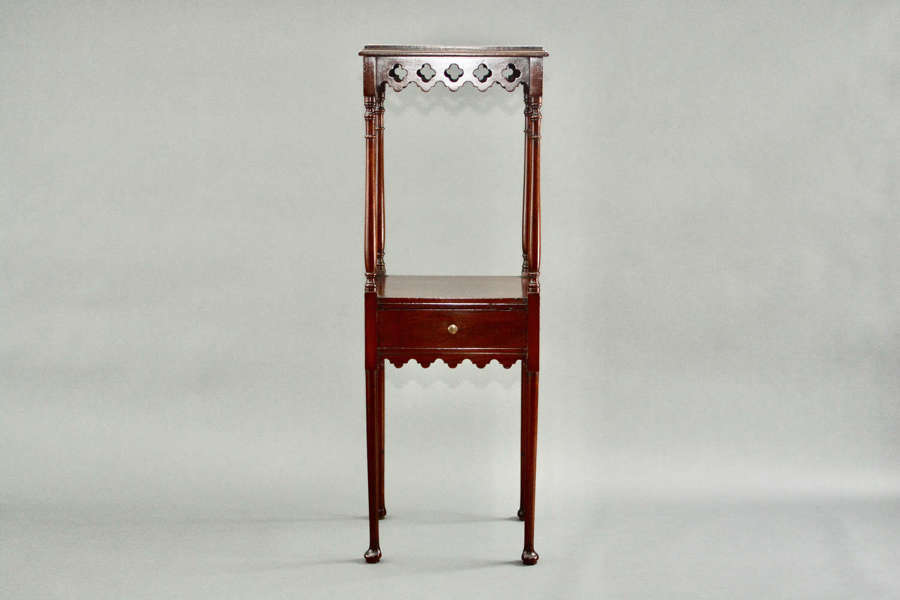English Chippendale jardinaire stand C 1900 with drawer