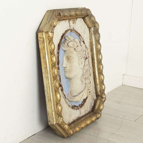 Pair of Carved Wood Neoclassical Busts C1900